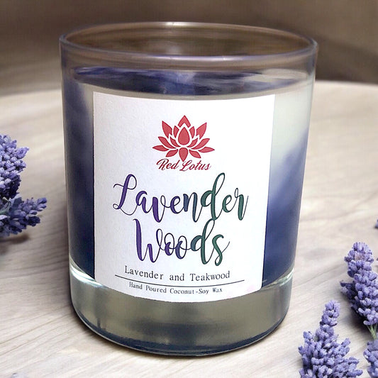 Lavender Woods Luxury Marbled Candle