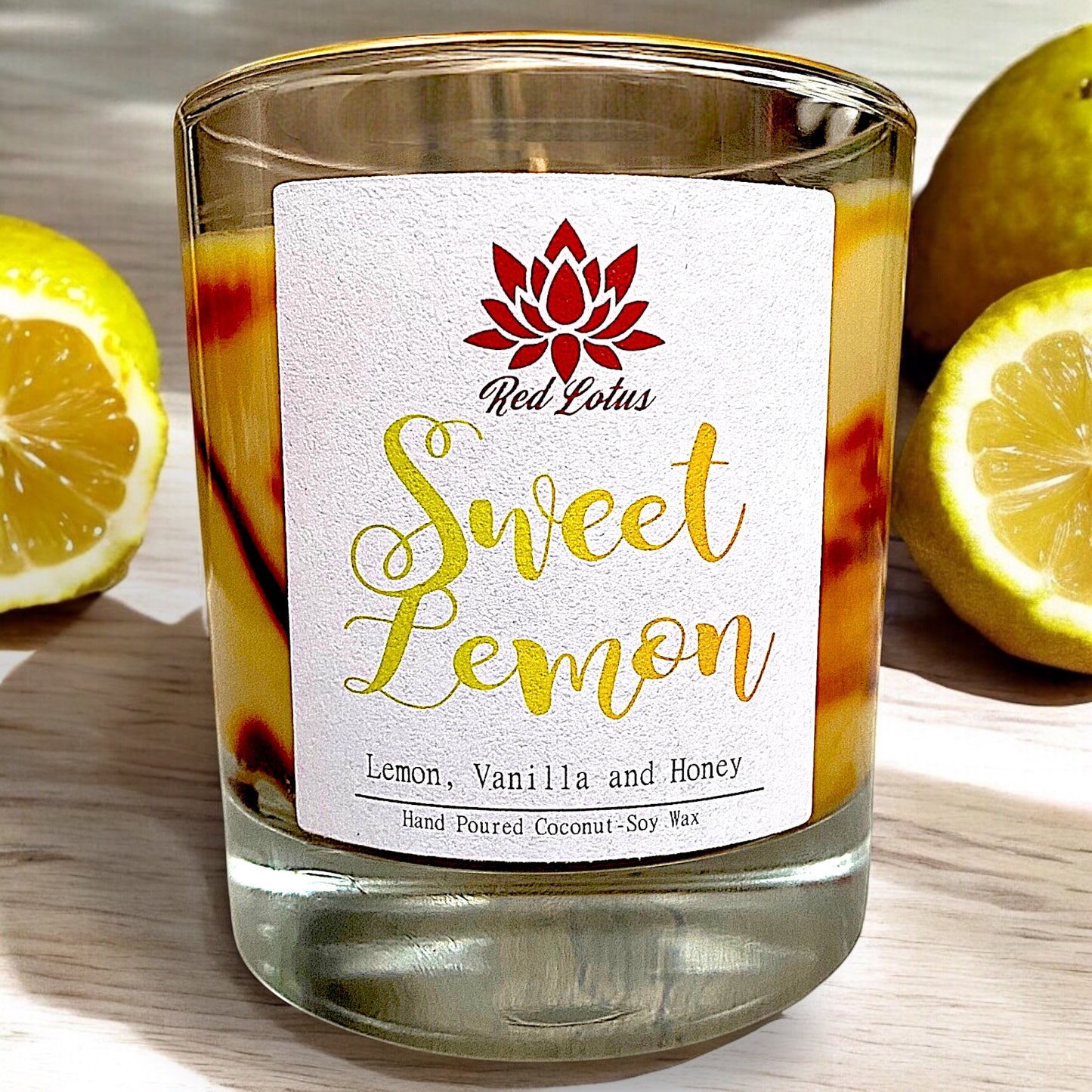 Sweet Lemon Luxury Marbled Candle